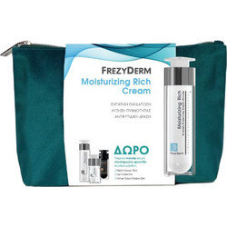 Frezyderm Moisturizing Plus Cream 30+ 50ml + Mild Wash Liquid 15ml + Revitalizing Serum 5ml + Velvet Colors Make up Medium 2ml