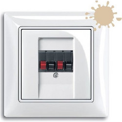 Basic 55 μηχανισμός πρίζας Hi-Fi διπλή ιβουάρ