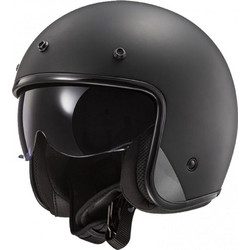 LS2 OF601 Bob II Matt Black Κράνος Μηχανής Jet 900gr