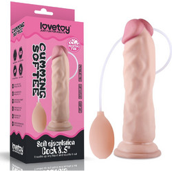 Lovetoy Soft Ejaculation Cock Ρεαλιστικό Dildo με Βεντούζα & Όρχεις 21.6cm Flesh