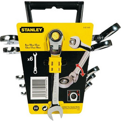 STANLEY 4-91-444 Σετ Γερμανοπολύγωνα Σπαστά Καστάνιας 6 τεμαχίων 8-19mm