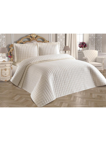 Double Bedspread Set Estiva - Cream Cream