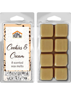 Αρωματικό wax melt cookies & cream σετ 8 κύβοι 80gr καφέ 37-463