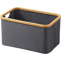 Καλάθι αποθήκευσης υφασμάτινο γκρι Υ22x45x30εκ
