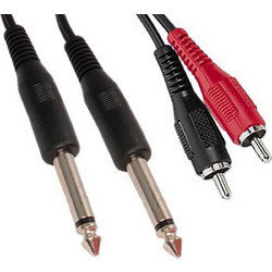 ZZiPP DEZZJ300 Καλώδιο Αντάπτορας 2x RCA Αρσενικό σε 2x Jack 6.3mm, 3m