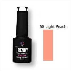 Trendy Soak Off 58 Light Peach Ημιμόνιμο Βερνίκι Νυχιών 6ml