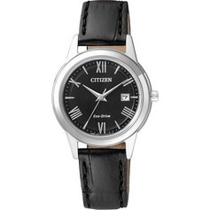 Citizen Eco-Drive Γυναικείο Ρολόι Solar με Μαύρο Δερμάτινο Λουράκι FE1081-08E Citizen Eco-Drive Γυναικείο Ρολόι Solar με Μαύρο Δερμάτινο Λουράκι FE1081-08E