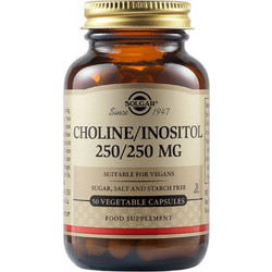 Solgar Choline Inositol 250 / 250mg 50 Κάψουλες