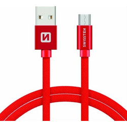 SWISSTEN καλώδιο USB/Micro USB 1,2m Κόκκινο (71522206)