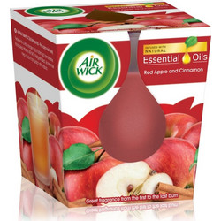 Air Wick Essential Oils Apple & Cinnamon αρωματικό κερί 105g