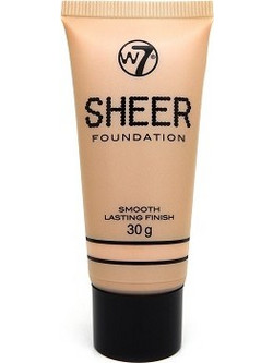W7 Cosmetics Sheer Smooth Lasting Finish 01 Nude Liquid Foundation 30gr