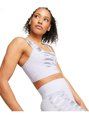 Puma Concept Mid Impact Bra Αθλητικό Μπουστάκι με Μέτρια Στήριξη Ασημί 523086-68