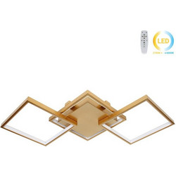 Φωτιστικό οροφής LED 34W 80Χ35Χ8 εκ. χρυσό με controller - GLOBOBOX 602165-602165-Χρυσό 602165