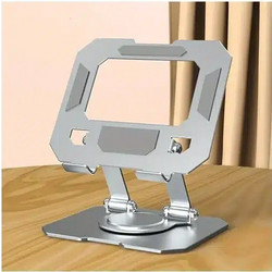 Επιτραπέζια Βάση Στήριξης Tablet για Γραφείο - Foldable Metal Holder σε Ασημί