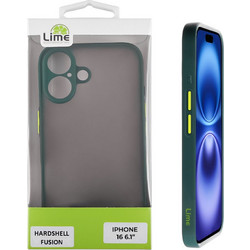Lime Successories Lime Θηκη Iphone 16 6.1'' Hardshell Fusion Full Camera Protection Green With Yellow KEYS