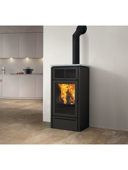 Edilkamin Slide 2 7 UP Black Σόμπα Pellet Αερόθερμη 6.9kW
