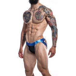 C4M14 Desire Jockstrap Blue Leatherette