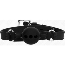 Kink Full Silicone Gag with Ball Black
