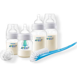 Philips Avent SCD807/00 Σετ Πλαστικά Μπιμπερό με Θηλή Σιλικόνης κατά των Κολικών 0m+ 2x260ml & 2x125ml