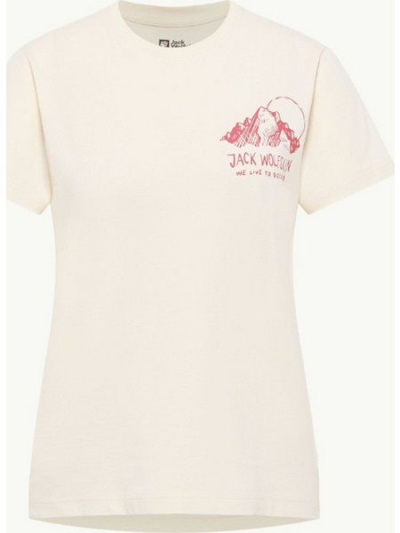 T-shirt γυναικείο Bergblick T Jack Wolfskin Μπεζ