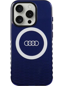Audi IML Big Logo MagSafe case for iPhone 15 Pro - blue