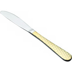 Μαχαίρι Φαγητού 01870 22,5cm Silver-Gold Dinox Ανοξείδωτο Ατσάλι
