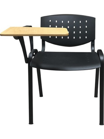 LAYER καρέκλα με PVC, μαύρο σκελετό & αναλόγιο 53,5x48,5x79,5cm