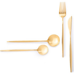 Σετ ανοξείδωτα μαχαιροπήρουνα 24 τμχ SP tableware Sienna Gold 40010702