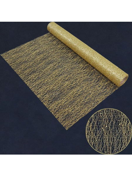 ΧΡΙΣΤΟΥΓ. ΥΦΑΣΜΑ ΧΡΥΣΟ GLITTER ΡΟΛΟ 48cm.x5yd 60/ΚΙΒ