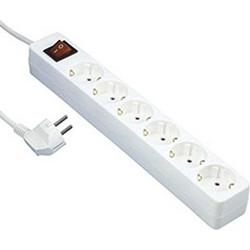REV Socket line 6-fold 1,4 m with switch white (512360555)