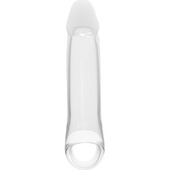 Dream Toys Ramrod Penis Extender with Ball Strap Κάλυμμα Επιμήκυνσης Πέους 17.3cm Clear