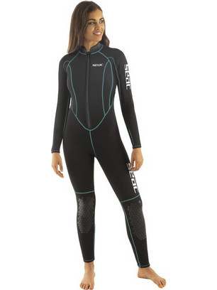 Seac Sub Carezza Black Γυναικεία Ολόσωμη Στολή Κατάδυσης Neoprene για Θαλάσσια Σπορ 2mm