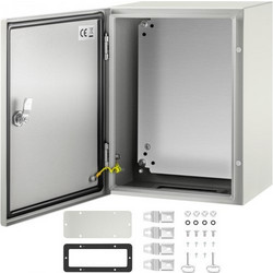 VEVOR NEMA Χαλύβδινο Κουτί 16x12x8'' NEMA 4X, IP66 Αδιάβροχο & Ανθεκτικό στη Σκόνη, Εξωτερικού/Εσωτερικού Χώρου, με Πλάκα Στήριξης DQXJSTCFS40X30X20V0