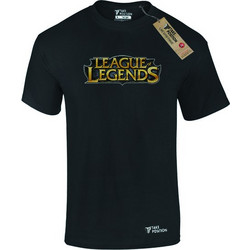 Ανδρικό μπλουζάκι t-shirt βαμβακερό Takeposition League of Legends Logo, ΜΑΥΡΗ/ SMALL, 320-4689-prosf