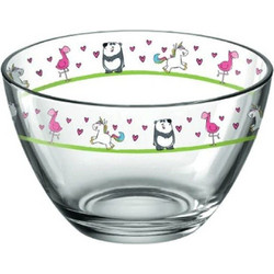 Μπωλ Σερβιρίσματος Παιδικό Flamingo/Unicorn/Panda 017888L 12cm Multi Leonardo Γυαλί