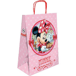 Τσάντα δώρου χάρτινη minnie ροζ πεταλούδες (32cm) 32x24x10cm Disney