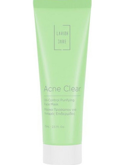 Lavish Care Acne Clear Oil-Control Purifying Κρεμώδης Μάσκα Προσώπου για Καταπράυνση 75ml