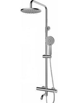 Carla 690650CBN Στήλη Ντουζ Ρυθμιζόμενου Ύψους 94-129εκ. Brush Nickel