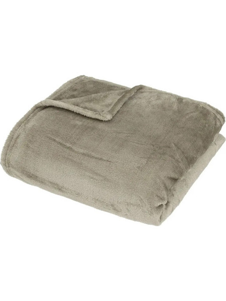 Κουβέρτα Καναπέ 150x220cm Beige Velour Με θήκη Atmosphera