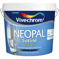 Vivechrom Neopal Satine Eco Οικολογικό Πλαστικό Χρώμα Εσωτερικού Χώρου Λευκό 3lt