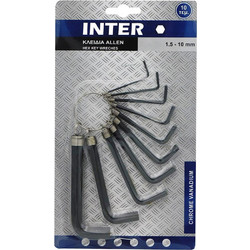 INTER ΚΛΕΙΔΙΑ ALLEN 10 ΤΕΜΑΧΙΑ 1,5-10mm