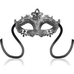 Βενετσιάνικη Ασημί Μάσκα Με Σχέδιο - OhMama Masks Venetian Eyemask Silver