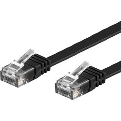 Techly Flat U/UTP Cat.6a Καλώδιο Δικτύου Ethernet 3m Black