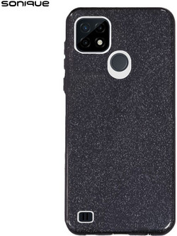 Sonique Shiny Realme C21 Θήκη Σιλικόνης Black