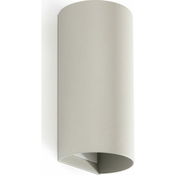Φωτιστικό Τοίχου Sole Round Smooth 40540 2xGU10 8x15,5cm Grey Faro Barcelona