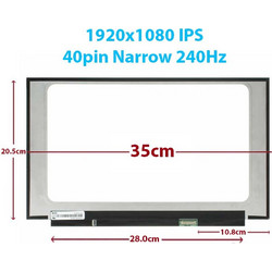 Οθόνη Laptop Screen 15.6 NE156FHM-NZ1 1920x1080 FHD 40 Pin Narrow LED 240Hz