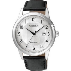 Citizen Eco-Drive Ανδρικό Ρολόι Solar με Μαύρο Δερμάτινο Λουράκι AW1231-07A