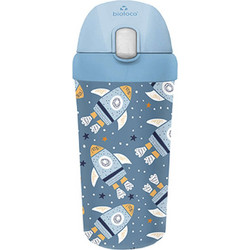Bioloco Plant Kids Bootle Space Παιδικό Μπουκάλι Πλαστικό BPA Free Μπλε 400ml