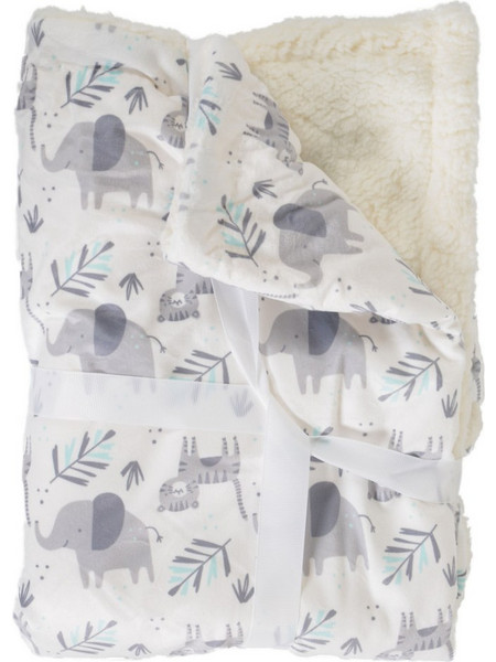 Cangaroo Smooth Sherpa Shaggy Κουβέρτα Αγκαλιάς Fleece 75x105 Γκρι