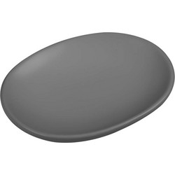 Σαπουνοθήκη Κεραμική Γκρι Οβάλ 12.5x9.5x2cm